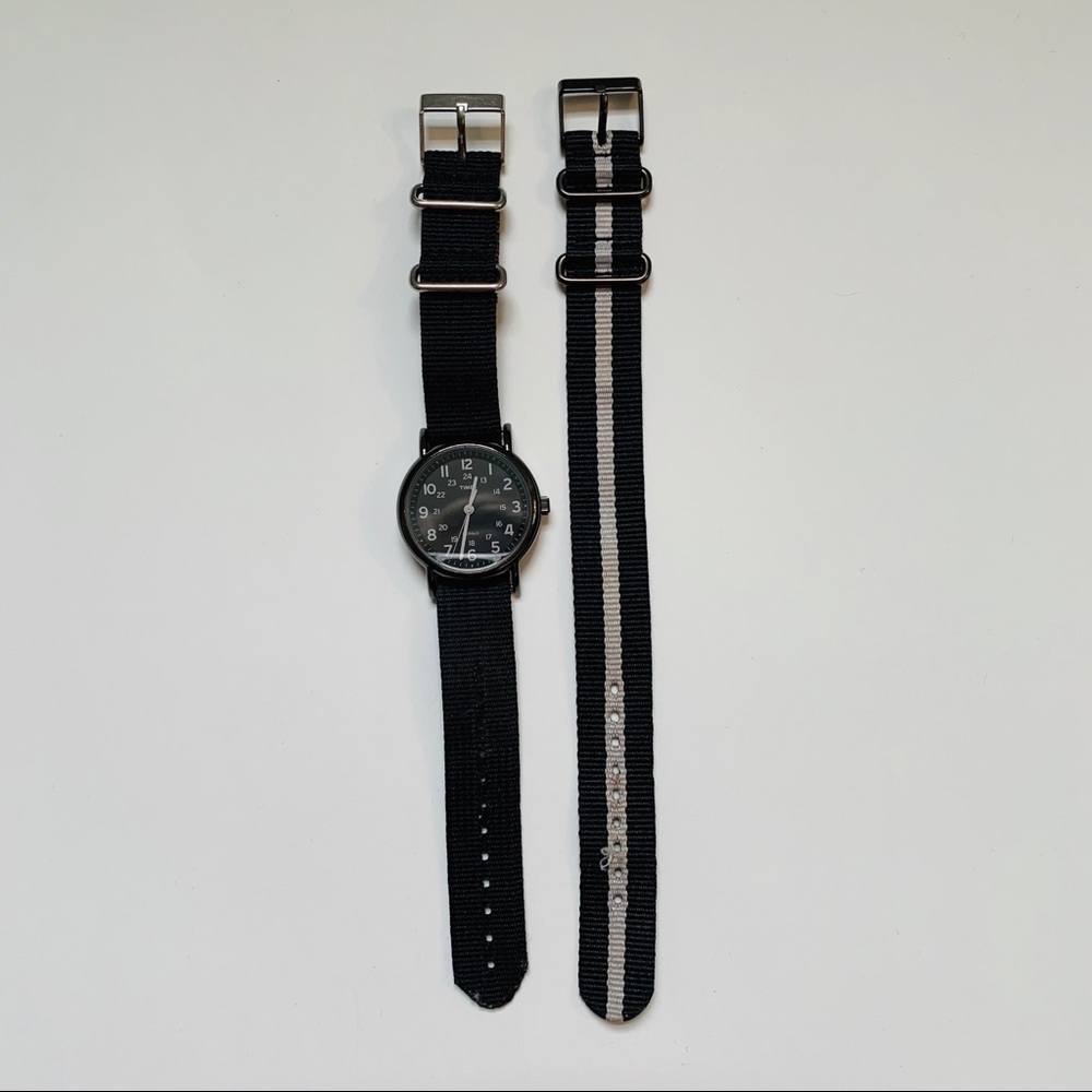 Black Timex Watch with Extra Band